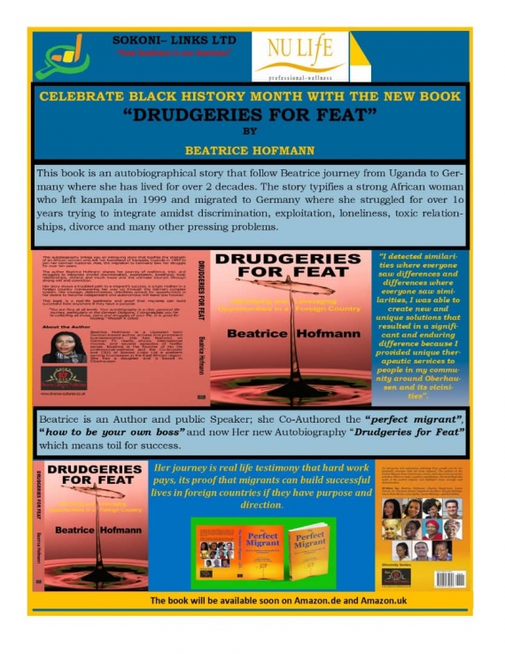 CELEBRATE BLACK HISTORY MONTH WITH THE NEW BOOK “DRUDGERIES FOR FEAT”  BY BEATRICE HOFMANN