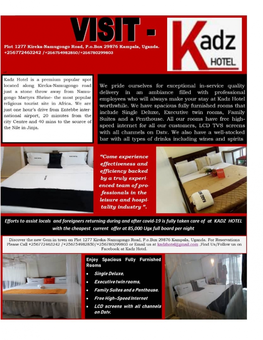 ENJOY AFFORDABLE FIRST CLASS ACCOMODATION SERVICES AT KADZ HOTEL DURING AND AFTER COVID-19
